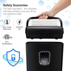 Bonsaii 6-Sheet Micro-Cut Paper Shredder, P-4 High-Security for Home & Small Office Use, Shreds Credit Cards/Staples/Clips, 3.4 Gallons Transparent Window Wastebasket, Black (C234-A)