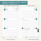 BEZEND Pocket Planner 2025-2026 Weekly and Monthly, 3.5" x 6" Academic Planner (Jul 25-Dec 26) 18-Month Mid-Year Calendar Book, Storage Pocket, Pen Holder, PU Leather Hardcover - Black