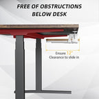 ETHU Keyboard Tray Under Desk, 26.77" X 11.81" Large Size Keyboard Tray with C Clamp-on Mount Easy to Install, Computer Keyboard Stand, Ergonomic Keyboard Tray for Home and Office (Oak)