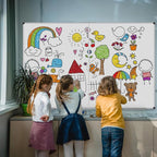 XBoard Magnetic Whiteboard 60 x 48 Inch, Dry Erase Board for Wall with Silver Aluminum Frame Foldable Presentation Board