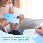 100 Pcs #10 Business Envelopes Colorful Self Adhesive Standard Envelopes Gradient for Office Check Invoices Letters Letterhead Invitations Announcements 4-1/8 x 9-1/2''(Gradient Blue)