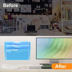 Kuntine.B Wall File Organizer Office Hanging Magazine Holder Wall File Organizer for Office Home (Blue, 3 Tier)