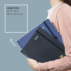 POPRUN 2026 Planner (Large Size 8.5''x 10.5'' Hardcover) - Daily Weekly and Monthly Calendar Agenda 2026 Appointment Book with Hourly Time Slots, Monthly Tabs, 100 GSM - Light Yellow