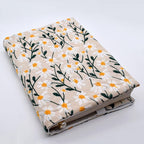 BLBMH Bible Cover for Women Embroidery Book Covers for Paperbacks Fit for 5.5x8.5 inch Book Bible Adjustable Book Sleeve Cover Soft Cloth Protector for Novels - Daisy 2 8.5in