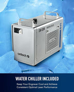 OMTech 150W CO2 Laser Engraver with LightBurn & Water Chiller, 63" x 40" Laser Engraving Cutting Machine with Autofocus Autolift 3 Way Pass Air Assist, Laser Cutter for Wood Glass Acrylic More