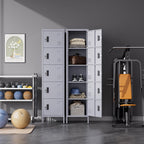 Metal Locker with Lock and Ventilation Holes,Metal Storage Locker with Business Card Slof for Home,Gym,Garage,School,Office,66" H x 15.8" W x 15.8" D Assembly Required,Dark Grey