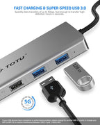 TOTU 13-in-1 USB-C Hub with Ethernet, 4K HDMI, VGA, PD, SD/TF Cards Reader, Mic/Audio Docking Station for MacBook Pro Air XPS and Other USB-C Laptops