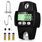 Digital Hanging Scale, 1102lb Crane Scale, 500kg Black Digital Electronic Weighing Scale with LCD Display for Hunting, Outdoor, Bass Fishing, Big Game, Farm