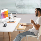 ETHU Keyboard Tray Under Desk, 19.7" X 12.2" Small Size C Clamp Keyboard Drawer Under Desk, Computer Keyboard Stand Slide Pull Out, Ergonomic Keyboard Tray for Home, Office (Oak)