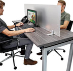 OBEX Acrylic Free Standing Screen, Divider for Desk Privacy Home & Office Partitions for Table Top Workstation, Portable Cubicle Panel for Work, 24" x 48", Frosted