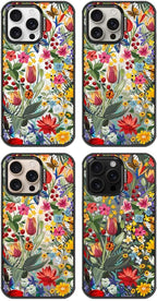 MOSNOVO Case for iPhone 16 Pro Max, [10ft 4X Military-Grade Drop Protection] Durable & Shockproof Phone Case Cover Design for iPhone 16 Pro Max - in The Garden - Clear Black