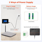 MUNBYN Shipping Scale, 440lb/1.8oz Digital Postal Scale for Packages with Hold/Tare Function, Backlit LCD, Battery & Cable Included, Postage Scale for Small Business, Packages, Luggage, and Home Use