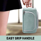 XQXA Extra Large Capacity Pencil Case Organizer, Multifunctional Pencil Pouch with Compartmens, Travel Simple Stationery Bag, Nylon Pencil Bag for Adults (Green)