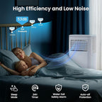 ZAFRO Portable Air Conditioners, 8000 BTU, 3 in 1 Portable AC Unit with Window Kits, Fan & Dehumidifier Modes, Cools up to 350 Sq.Ft, LED Display/Remote Control, 24H Timer for Living Room, Bedroom