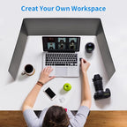 Privacy Shields for Student Desks, Inspirational Privacy folders for Student Testing Desk Dividers- Includes Extra Labels, Black (Pack of 24)