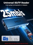 MCY USB C Hub,Laptop Docking Station Dual Monitor Single 8K,2x4K@60Hz,10 in 1 Type-C Multiport Adapter with 2 HDMI,PD100W,Extender Splitter,Card Reader,Ethernet Dock for Mac/Dell/HP/Surface/Steam Deck