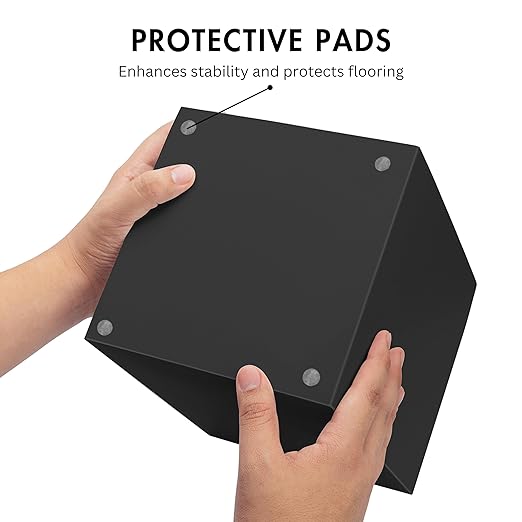 Matte Black Square Small Trash Can, 2 Gallons / 7.5L Garbage Can, Waste Basket for Home, Bathrooms, Office, Under Desk, Bedroom, Laundry Room, Kitchen, Kids Room, and Dorm