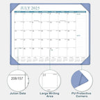 KOPEESY Desk Calendar 2025-2026, Academic Year Large Desk Calendar with Desktop Mat, 18 Months from July 2025 - December 2026, 22” x 17” Desktop Monthly Planner for Home or Office School