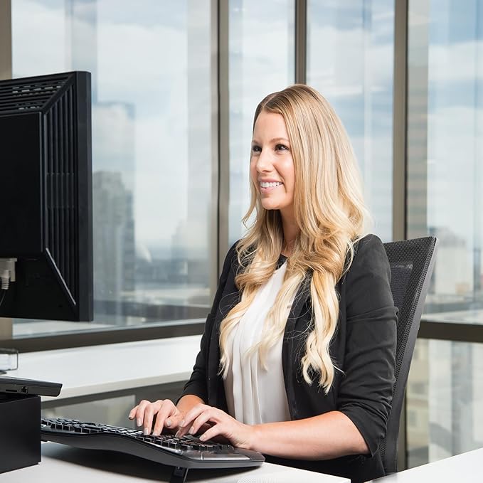 Desk Chair No Wheels, Arm Chair with Ergonomic Lumbar Support and Thickened Seats Cushion, Waiting Room Chairs for Office School Church Guest Reception, 4 Pack Black