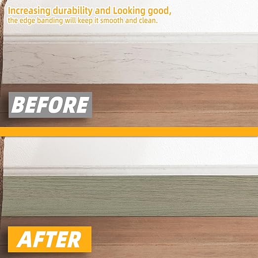 GSCIT Club Silver Walnut Wallpaper, 15.7 inch X 25ft Self Adhesive Wood Grain Repair Tape Patch for Tables, Chairs, Baseboards, Doors, Windows, Floors, Handicraft DIY.