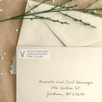 Clear Monogram Rolled Address Labels / 250 Personalized Return Address Labels/Designer Address Stickers in Elegant Plastic Dispenser