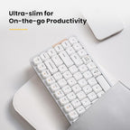 LOFREE Flow Low Profile Mechanical Keyboard, 100 Keys Rechargeable Wireless Keyboards with Bluetooth and Wired Connection for Windows, Mac OS/Black Phantom Tactile Switches