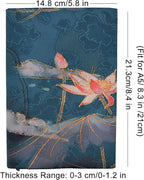 BLBMH A5 Book Covers for Paperbacks Book Cover for Privacy Fit for 5.5x8.3 inch Adjustable Book Sleeve Cover for A5 Diary Books Fabric Softcover Protector for Notebook - Lotus B