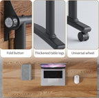 Folding Conference Table, Modern Conference Room Tables with Flip-Top Design, Foldable Conference Table Meeting Table with Wheels, Mobile Seminar Training Tables for Office Classroom (6, Walnut 2)