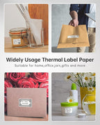 Phomemo Labels Set, M220 M110 M108 M250 M260 M150 M221 M120 M200 Label Maker Tape,Black on White Thermal Paper Self-Adhesive Stickers, Include 1.57'' x 1.18'',1.96'' x 1.18'',1" x 2-5/8"