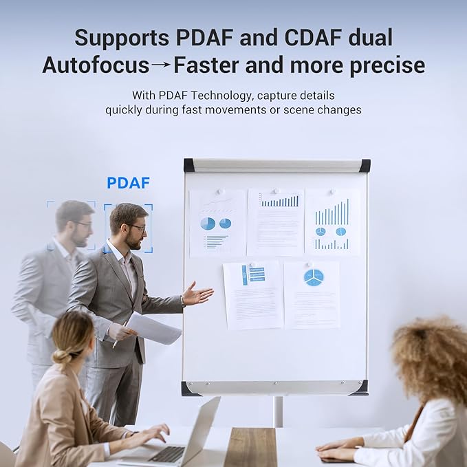 N newline 4K Webcam for PC with Tripod, PDAF Autofocus, 1080P@60FPS, 79° FOV, Low Distortion, 2 Noise Reduction Mics, Privacy Cover, Plug&Play, PC Camera for Skype, Teams, Zoom, NewEye 62 Kit