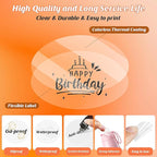 HuiJuKeJi 3 Rolls Transparent Round Thermal Labels, 2 Inch Circle Adhesive Direct Sticker Paper for Phomemo M220/M221/M100/M110/241BT, Multipurpose Clear Custom Sticker Label-140pcs/Roll