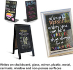 ZEYAR Liquid Chalk Marker-Wet Erase Marker, 6mm Reversible Tip-Bullet or Chisel, 8 Colors, Large Capacity, Writes on Nonporous Chalkboards, Bistro Boards, Windows and Plastic (8 Basic Colors)