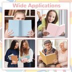 Jumbo Stretchable Book Covers 12PCS Reusable Fabric Book Covers with Label 9x11in Boho Pastel Protective Sleeve for Hardcover Book Textbook Cover for School Fits Most Book Sizes Up to 10x12.5in