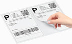 Coopaty Half Sheet Shipping Labels 8.5" x 5.5" Sticker Labels for Laser & Ink Jet Printers, 2 Per Page Self Adhesive Mailing Labels for Packages (20000 Labels)