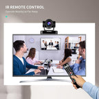 FEELWORLD USB10X USB PTZ Video Conference Camera with 10X Optical Zoom 1080P for Live Streaming Church Business Education Medical Conference Room Camera System