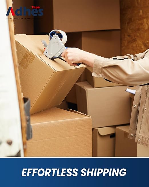 ADHES Premium Packing Tape – 6 Rolls, 1.88" x 165 ft (55 Yards), 2.7 mil Thick Clear Shipping Tape – Ultra-Strong & Durable for Packaging, Moving, Mailing, and Sealing