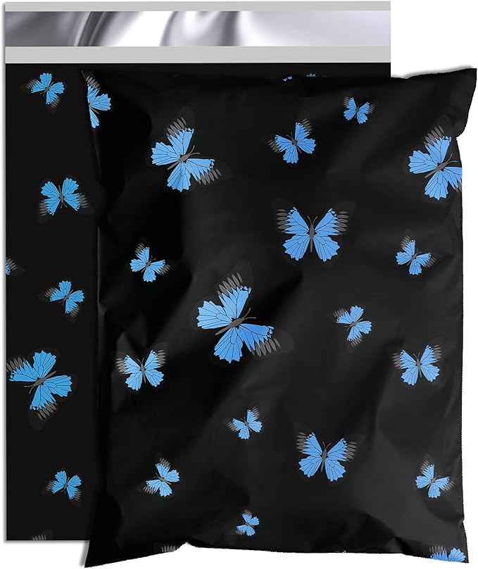 butterfly Poly Mailer 10x13 Inch 100 Pcs, Waterproof Shipping Bags for Clothing, Tear-Resistant Mailier Bags, Strong Mailing Bags with Self-Seal