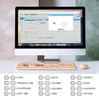MOFII Wireless Keyboard and Mouse Combo, Colorful Full Size Keyboard with Number Pad, Silent Cute Wireless Mouse, 2.4GHz Dropout-Free Connection, for PC Laptop Computer (Coffee Color)