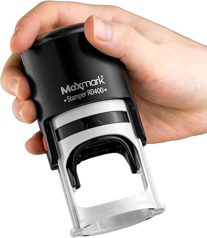 Round Notary Stamp for State of Utah- Self Inking Stamp - Top Brand Unit with Bottom Locking Cover for Longer Lasting Stamp - 5 Year Warranty