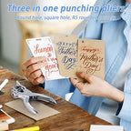 3 in 1 Badge Slot Hole Punch for ID Card: IMLIKE Handheld Card Puncher Suitable for PVC Material, Business Cards and Cardstock(1/8"×33/64" Slot Hole, 3/16" Round Hole and R5 Corner Rounder in one)