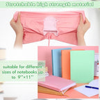 PerKoop 12 Pcs Jumbo Book Covers Stretchable Fabric School Book Protector Reusable Washable Cover Protector for Most Hardcover Textbooks(Vivid Colors,9 x 11 Inch)