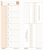uPunch 100 Time Cards for CR1000 Digital Time Clock and Date Stamp
