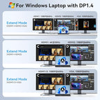 USB C Docking Station Dual Monitor HDMI Adapter for Dell HP Lenovo,Laptop Docking Station 3 Monitors USB C Hub Multiple Adapter Dongle with 2 HDMI 4K+VGA+100W PD Charger+3 USB Port+SD/TF Card Reader