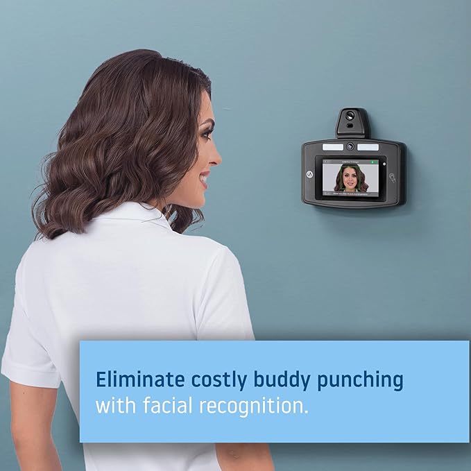 uAttend Touch-Free Voice Control and Facial Recognition Time Clock with Temperature Reader (DR2500)