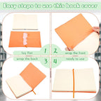 PerKoop 12 Pcs Jumbo Book Covers Stretchable Fabric School Book Protector Reusable Washable Cover Protector for Most Hardcover Textbooks(Vivid Colors,9 x 11 Inch)