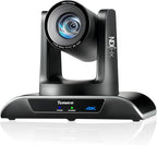 Tenveo 4K NDI PTZ Camera AI Humanoid & Face Auto-Tracking, HDMI/LAN/USB3.0 PoE PTZ Camera 20X Optical Zoom IP Live Streaming, for Church Services Worship Video Conference Live Streaming YouTube OBS