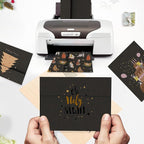 A7 Black Envelopes 100 Pack, Goefun Self Seal Printable Envelopes for Invitation, 5x7 Greeting Cards, Graduation, Birthday, 5.25 x 7.25 in, 120GSM