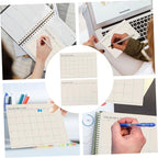 STOBOK 2pcs Tear- Notebook Daily for Monthly Memo Paper Time Planning Weekly Task Checklist Off Management Planner Noting Students Book Notepad Calendar Pad Home Schedule Agenda