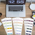 Potanro Sticky Book Tabs 360PCS Notebook Tabs Colorful Book Annotation Tabs Kit Writable Book Tabs Repositionable Color Page Markers Bible Tabs for Office Supplies