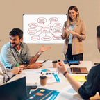 XBoard Magnetic Whiteboard 24 x 18 Inch, Dry Erase Board with Aluminium Frame